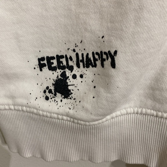 ZARA SMILEY WORLD Girls Hoodie Sweatshirt 13/14 Cream Graphics Collab Kids - Picture 5 of 12